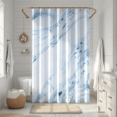 Hintergrund aus blaugrauem Marmor Duschvorhang