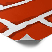 Hintergrund aus braunem Backstein Poster (Ecke)