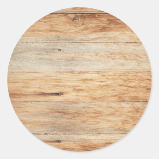 Hintergrund aus braunem Holz Runder Aufkleber (Vorderseite)