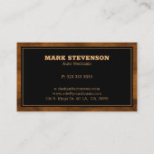 Hintergrund aus braunem Imitat Visitenkarte (Rückseite)