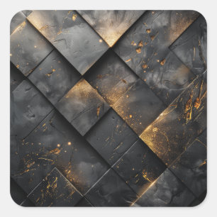 Hintergrund aus Burnt Steel Quadratischer Aufkleber