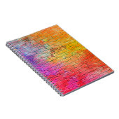 Hintergrund aus farbigen Ziegelsteinen, Farbe, Hin Notizblock (Rechte Seite)