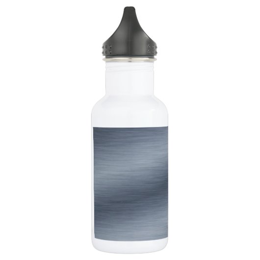 Hintergrund aus gebürstetem Stahl Trinkflasche (Links)