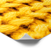 Hintergrund aus gelbem gestricktem Wolle Poster (Ecke)