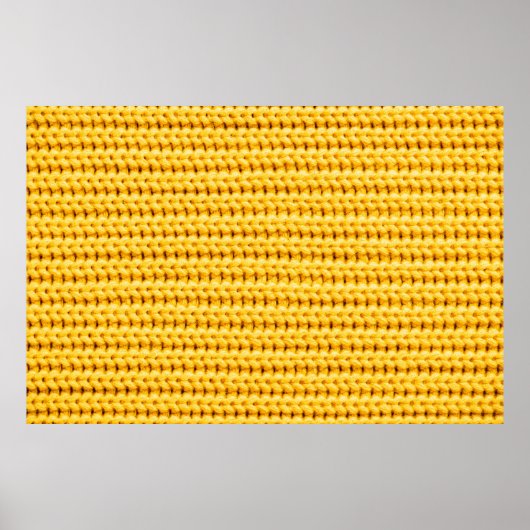 Hintergrund aus gelbem gestricktem Wolle Poster (Vorne)