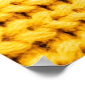 Hintergrund aus gelbem gestricktem Wolle Poster (Ecke)