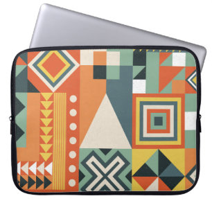 Hintergrund aus geometrischen Formen in einer si Laptopschutzhülle