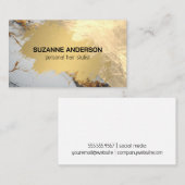 Hintergrund aus goldfarbenem Marmor Visitenkarte (Vorne/Hinten)
