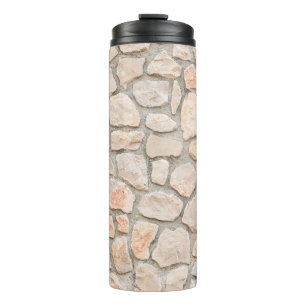 Hintergrund aus grauem Stein, Stein, Textur, Wand, Thermosbecher