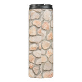 Hintergrund aus grauem Stein, Stein, Textur, Wand, Thermosbecher (Rückseite)