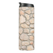 Hintergrund aus grauem Stein, Stein, Textur, Wand, Thermosbecher (Nach rechts gedreht)