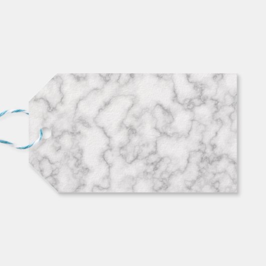 Hintergrund aus grauem, weißem Marmorgestein Geschenkanhänger (Rückseite Horizontal)