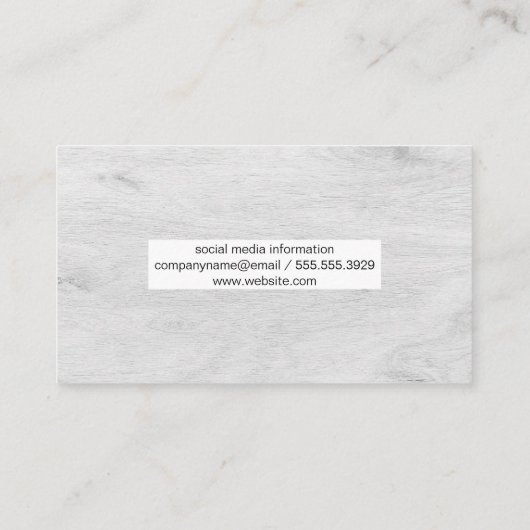 Hintergrund aus hellem Holz Visitenkarte (Rückseite)