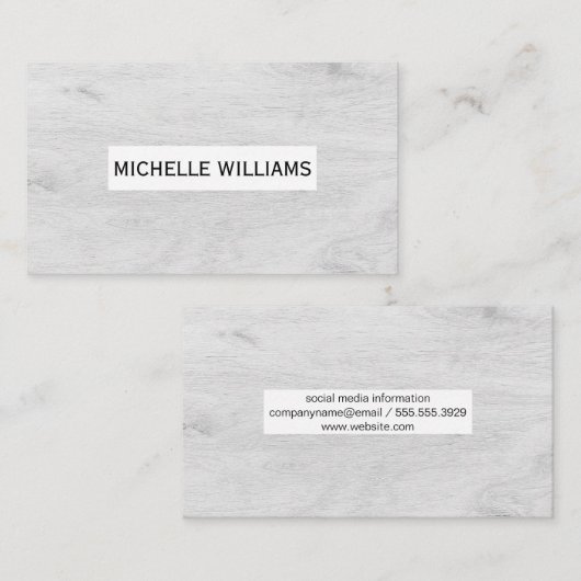 Hintergrund aus hellem Holz Visitenkarte (Vorne/Hinten)