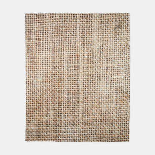 Hintergrund aus Jute Sackleinen Fleecedecke