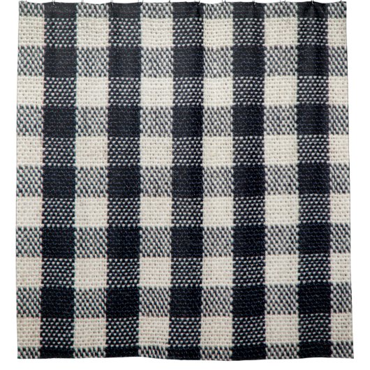 Hintergrund aus kariertem Baumwollstoff. Duschvorhang (Vorderseite)