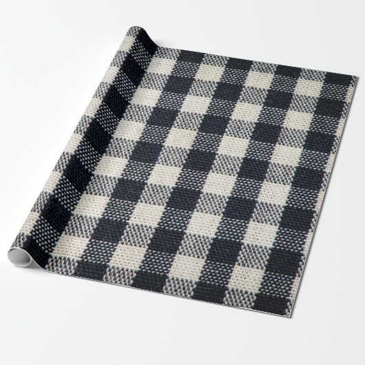 Hintergrund aus kariertem Baumwollstoff. Geschenkpapier (Ungerollt)