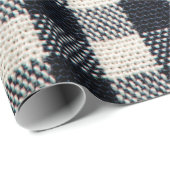 Hintergrund aus kariertem Baumwollstoff. Geschenkpapier (Rolleneckpunkt)