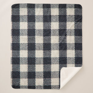 Hintergrund aus kariertem Baumwollstoff. Sherpadecke