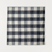 Hintergrund aus kariertem Baumwollstoff. Wandteppich (Vorderseite (Horizontal))