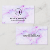 Hintergrund aus lila Marmor Visitenkarte (Vorne/Hinten)