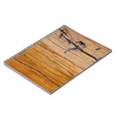 Hintergrund aus Naturholz, Holzschnitt und Bio Notizblock (Linke Seite)