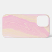 Hintergrund aus rosa Abstraktem Marmor iPhone Hülle (Rückseite (Horizontal))