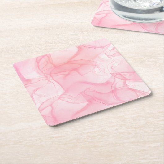 Hintergrund aus rosa Marmor, Hintergrund der flüss Rechteckiger Pappuntersetzer (angewinkelt)