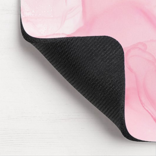 Hintergrund aus rosa Marmor, Hintergrund mit flüss Mousepad (Ecke)