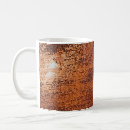 Hintergrund aus rostfreiem Metall Kaffeetasse (Links)