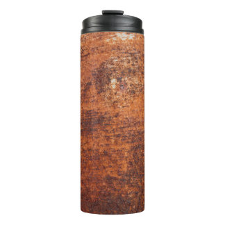 Hintergrund aus rostfreiem Metall Thermosbecher