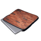 Hintergrund aus rotem Ziegelstein, Wand Laptopschutzhülle (Vorne Knopf)