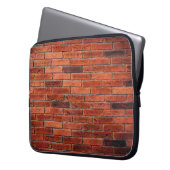 Hintergrund aus rotem Ziegelstein, Wand Laptopschutzhülle (Vorderseite Links)
