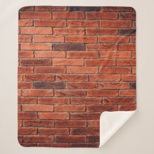 Hintergrund aus rotem Ziegelstein, Wand Sherpadecke