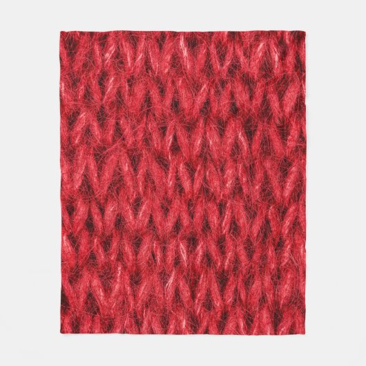 Hintergrund aus roter Strickwolle. Fleecedecke (Vorderseite)