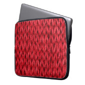 Hintergrund aus roter Strickwolle. Laptopschutzhülle (Vorderseite Links)