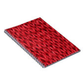 Hintergrund aus roter Strickwolle. Notizblock (Rechte Seite)