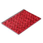 Hintergrund aus roter Strickwolle. Notizblock (Linke Seite)