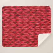Hintergrund aus roter Strickwolle. Sherpadecke (Vorderseite (Horizontal))