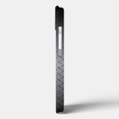 Hintergrund aus schwarzem bis grauem Diamantblech Case-Mate iPhone Hülle (Rückseite / Links)
