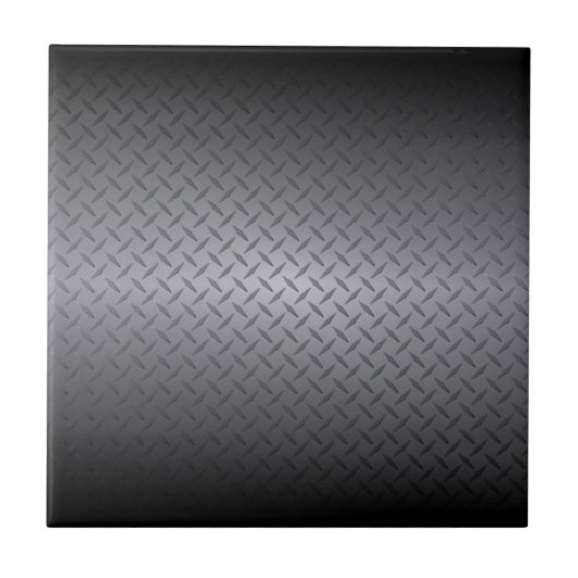 Hintergrund aus schwarzem bis grauem Diamantblech Fliese (Vorderseite)