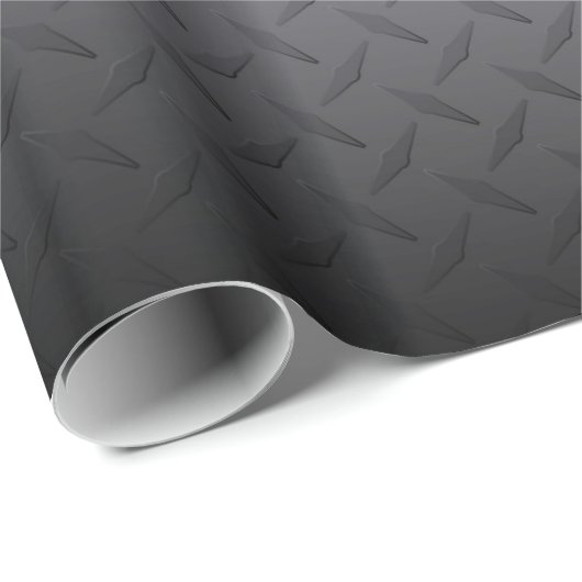 Hintergrund aus schwarzem bis grauem Diamantblech Geschenkpapier (Rolleneckpunkt)