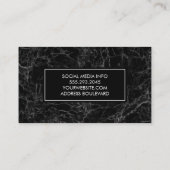 Hintergrund aus schwarzem Marmor Visitenkarte (Rückseite)