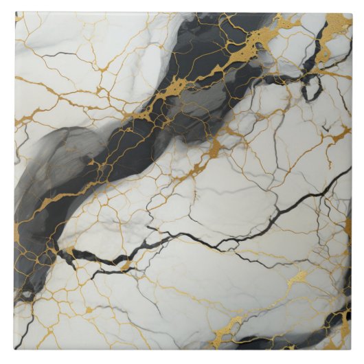 Hintergrund aus schwarzem und weißem Marmor mit Go Fliese (Vorderseite)