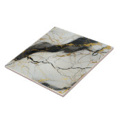 Hintergrund aus schwarzem und weißem Marmor mit Go Fliese (Seite)