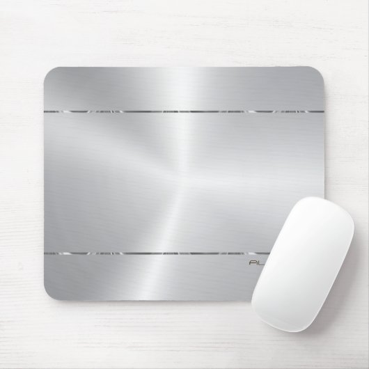 Hintergrund aus silberfarbenem Silber Mousepad (Mit Mouse)