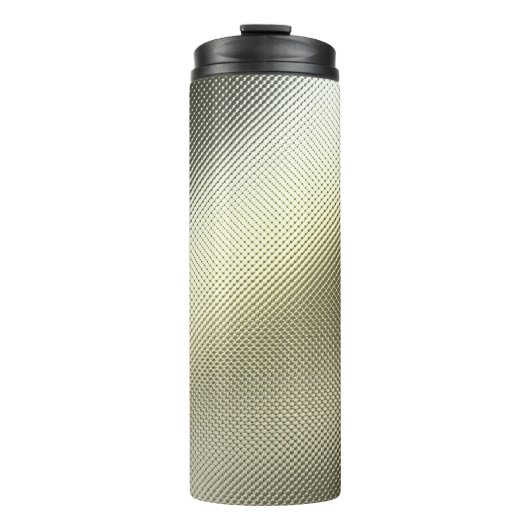 Hintergrund aus Textil-Metallen Thermosbecher (Vorderseite)