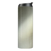 Hintergrund aus Textil-Metallen Thermosbecher (Nach links gedreht)