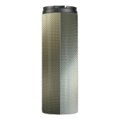 Hintergrund aus Textil-Metallen Thermosbecher (Rückseite)