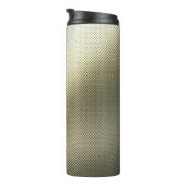 Hintergrund aus Textil-Metallen Thermosbecher (Nach rechts gedreht)